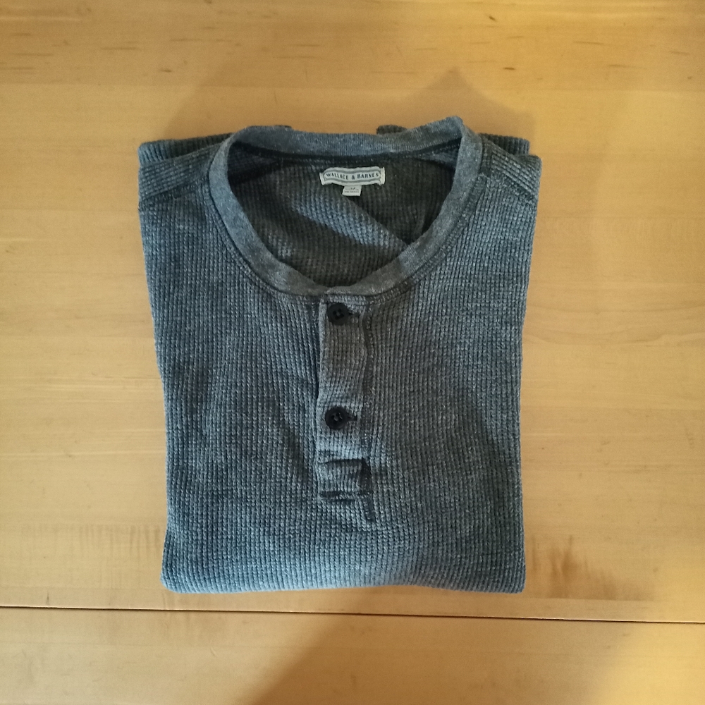 J Crew Waffle Henley Medium Long Sleeve